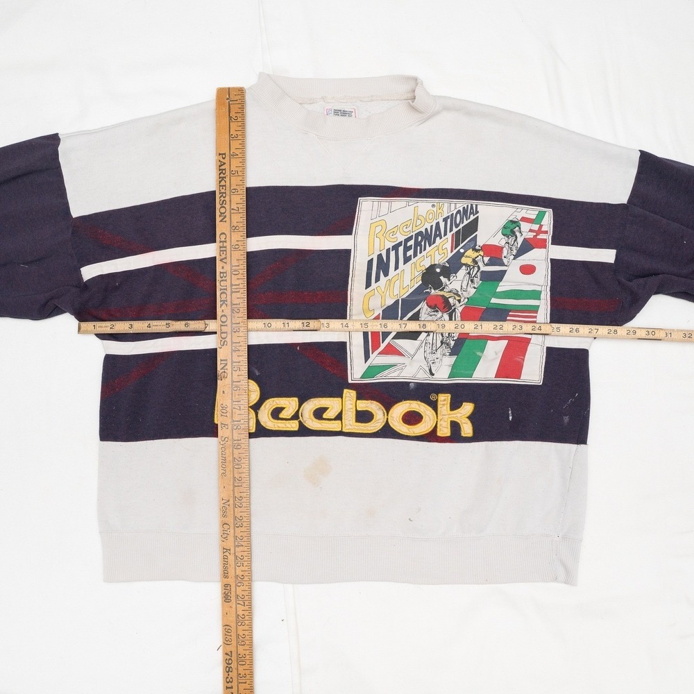 Vintage 80s Reebok Sport Special Edition International Cyclists Sweatshirt L - Picture 2 of 14